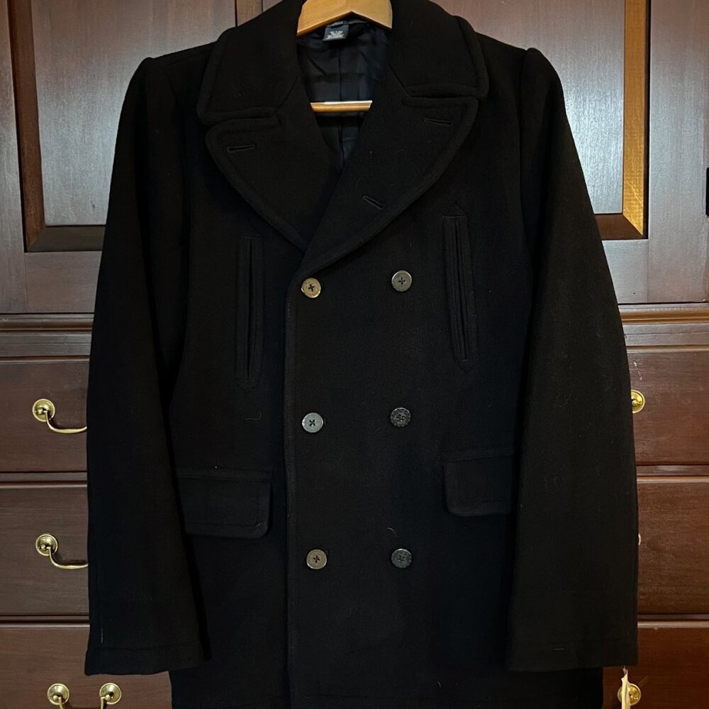 POLO BY RALPH LAUREN BOYS NAVY BLUE PEACOAT WOOL COAT NEW SIZE 18 20 XL